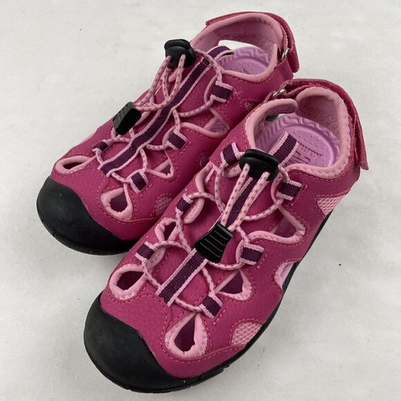 Kamik Oyster 2 Sandals Kids Girls 1 Closed Toe Waterproof Bungee Cord Pink - Picture 2 of 10